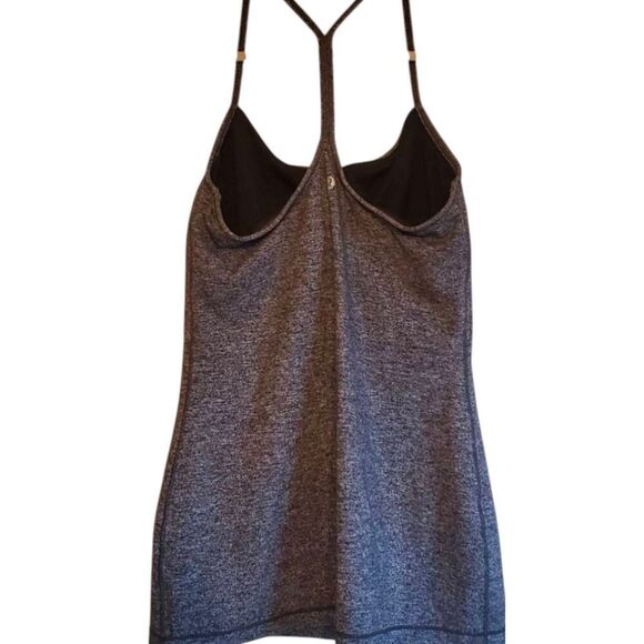 LULULEMON Power Pose Tank in Heathered Black Size 8 - Picture 3 of 3